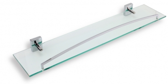 METALIA 12 Shelf with railing, chrome