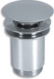 Drain plug for washbasin with overflow, chrome