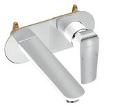 NOBLESS TINA concealed washbasin mixer, chrome/white