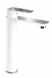 TINA Standing washbasin mixer, white 