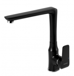 NOBLESS TINA standing sink mixer, swivel spout, black