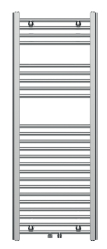 Bathroom radiator 450x1200, straight type, chrome,V-50mm