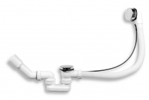 Automatic bath drain, chrome - white