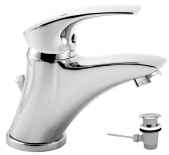 METALIA 57 standing washbasin mixer, height of body 120 mm, pop-up wate, chrome