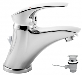 METALIA 57 standing washbasin mixer, height of body 120 mm, pop-up wate, chrome