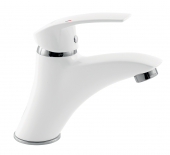 METALIA 57 Standing washbasin mixer, white