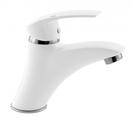 METALIA 57 Standing washbasin mixer, white