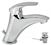 METALIA 57 standing washbasin mixer, height of body 140 mm, pop-up wate, chrome