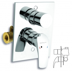 METALIA 57 2-functions concealed shower mixer. chrome