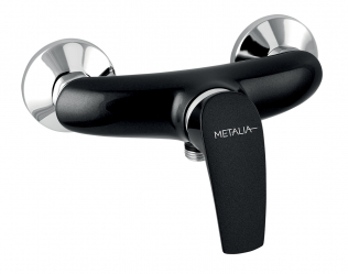 Wall-mounted shower mixer without accessories, EBONY