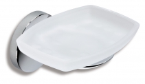 METALIA 1 glass soap dish, chrome