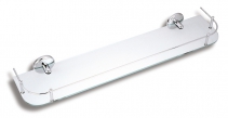 METALIA 1 glass shelf with railling, chrome