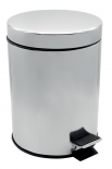 METALIA HOTEL waste bin rounded, 5L, chrome