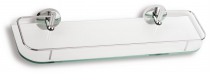 METALIA 1 glass shelf with rail, 450 mm length, chrome