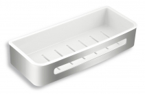 EMOTION stainless steel shower shelf, white