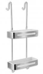 EMOTION hanging double shelf, white
