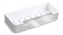 EMOTION shower shelf with wiper for glass, white