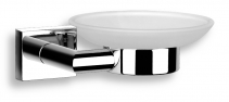 TITANIA ELIS glass soap dish, chrome
