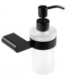 TITANIA NATY glass soap dispenser, black/chrome