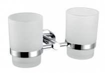 MEPHISTO double glass with holder, chrome