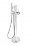 FIESTA freestanding bath mixer, with shower set, chrome