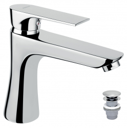 ALGEO SQUARE standing washbasin mixer, chrome