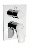 Built-in bath and shower mixer with diverter