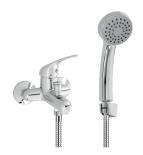 Bathroom set for bathtube Titania Iris, chrome