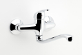 TITANIA IRIS wall-mounted sink mixer, swivel spout, chrome #1