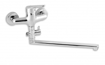 TITANIA IRIS NEW wall-mounted washbasin/bath mixer, swivel spout, chrome