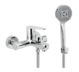 Bathroom set for bathtube Titania Fresh, chrome