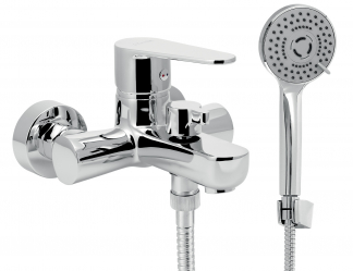 Wall-mounted bath mixer ECO, 100 mm, chrome