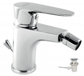 TITANIA SMART standing bidet mixer, pop-up waste, chrome