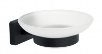 GRETA soap dish, black matt