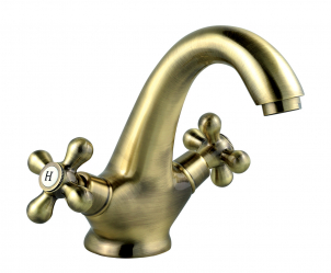 ANTICA standing washbasin mixer, bronze