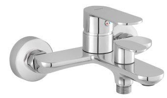 Wall-mounted bath mixer
