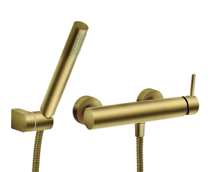 Shower mixer with shower set