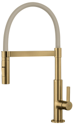 Standing sink mixer, 2F flexible beige spout and magnetic arm