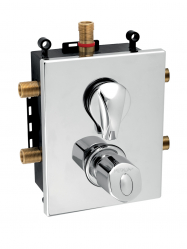 Built-in thermostatic mixer incl. mounting box, 3-way