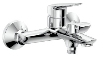 Wall-mounted bath mixer