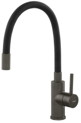 Standing sink mixer with flexible spout