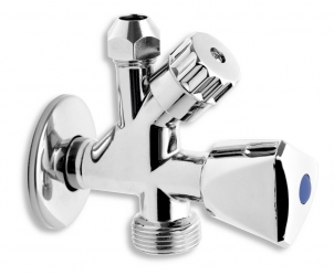 Combi poppet type angle valve 3/8