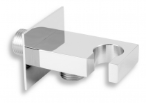 KVADRO angle connection with holder, chrome