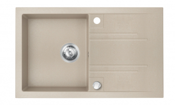 MEZZO II single bowl granite sink 48/78 cm, sand