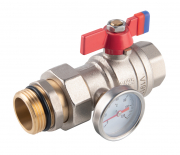 Ball valve with thermometer with union 1