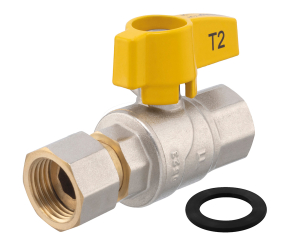 Gas ball valve straight, Type G61, FF