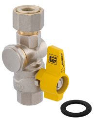 Gas ball valve straight,y-strainer, G61, FF