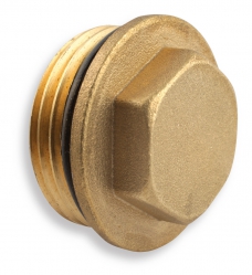 Brass plug with o-ring gasket