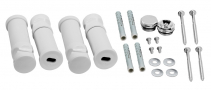 Holders set for bathroom radiator, chrome
