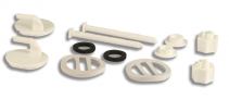 Plastic spare mountings of toilet seats